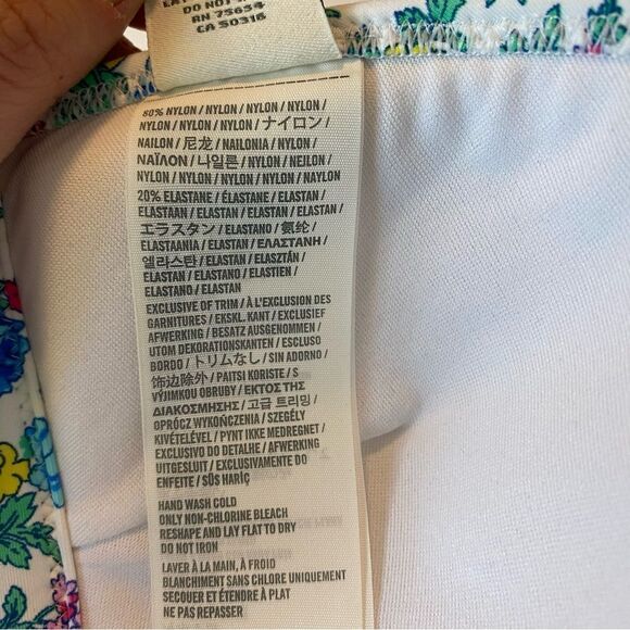 Abercrombie and Fitch ruffle flutter Bikini floral bra top padded push up Large - Picture 8 of 12